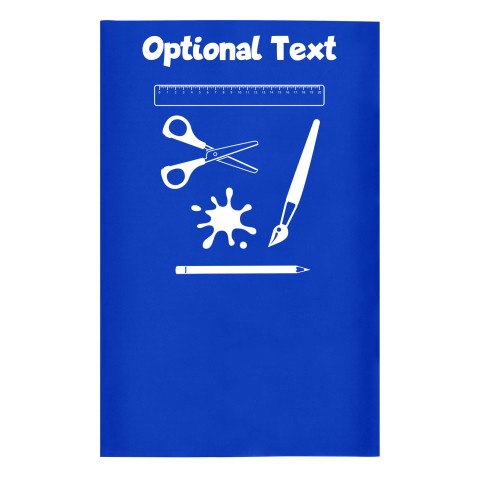 Small (35cm x 22cm) with Paint & Craft Icon Royal Blue - Stretch Polyester (Optional Personalised Gift Text)