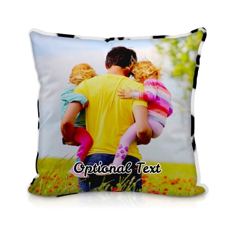 (25cm Square) - Paws Fleece Fabric with Removable Cover (Zip) (Personalised with Text)