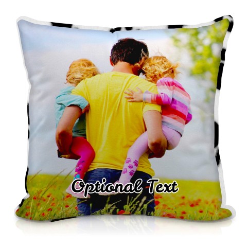 (40cm Square) - Paws Fleece Fabric with Removable Cover (Zip) (Personalised with Text)