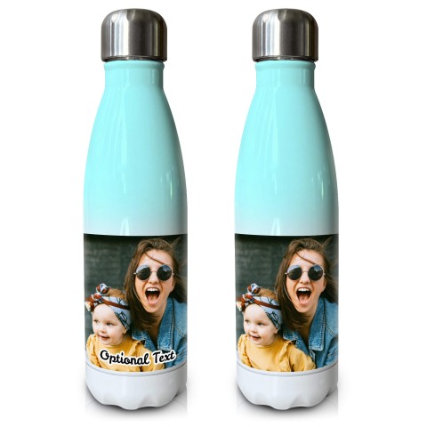- Double Walled (Mint Green Gradient 500ml) with 1 Photo Printed Front & Back (Optional Personalised Gift Text)