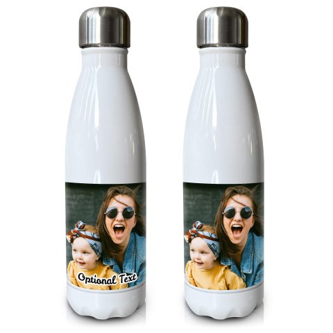 - Single Walled (White 500ml) with 1 Photo Printed Front & Back (Optional Personalised Gift Text)