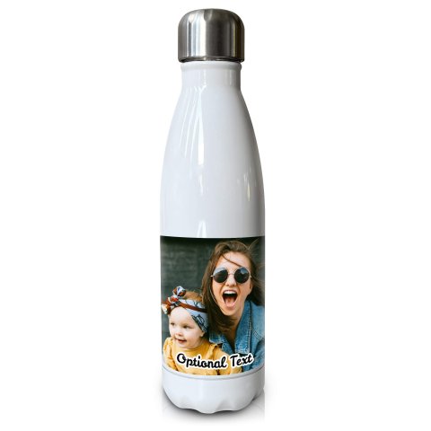 - Single Walled (White 500ml) with 1 Wrapped Around Image (Optional Personalised Gift Text)