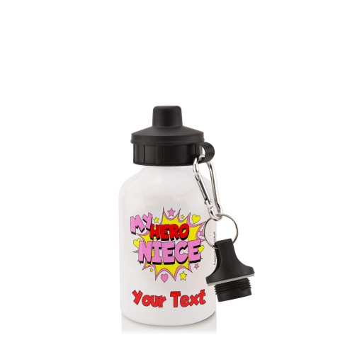 in White (400ml) with Screw Cap (Niece) (Personalised with Text)