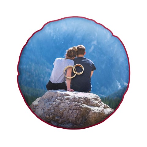 (25cm Circle) Burgundy Soft Velvet Polyester Fabric (Personalised with Text)