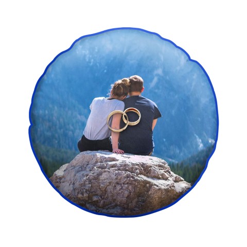 (25cm Circle) Royal Blue Soft Velvet Polyester Fabric (Personalised with Text)