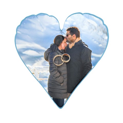 (25cm Heart) Sky Blue Soft Velvet Polyester Fabric (Personalised with Text)