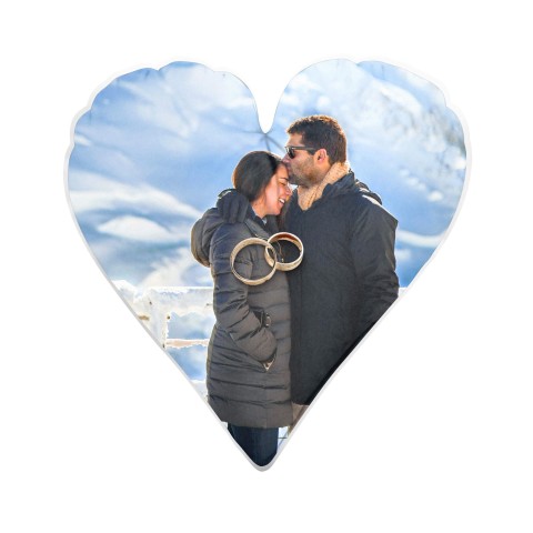 (25cm Heart) White Soft Velvet Polyester Fabric (Personalised with Text)