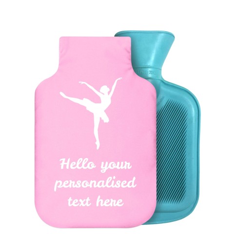 800ml (Ballet Icon) Baby Pink Soft Velvet Polyester Fabric Removable Cover (Personalised with Text)