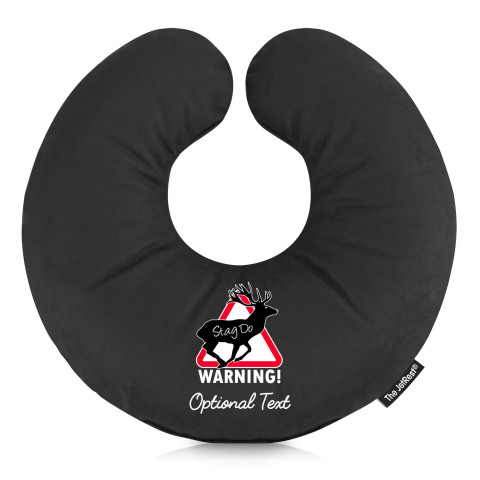 (Stag Do Icon) - Black Soft Velvet Polyester Fabric