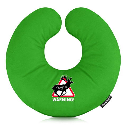 (Stag Do Icon) - Bright Green Soft Velvet Polyester Fabric (Personalised with Text)