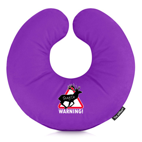 (Stag Do Icon) - Purple Soft Velvet Polyester Fabric (Personalised with Text)