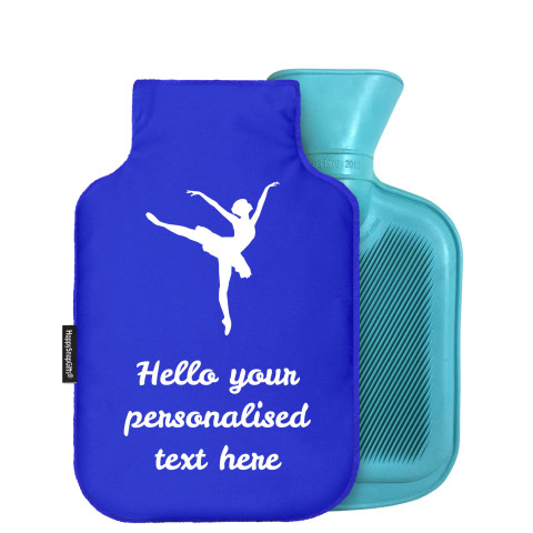 - Mini (750ml) (Ballet Icon) - Royal Blue Soft Velvet Polyester Fabric and Removable Cover (Personalised with Text)