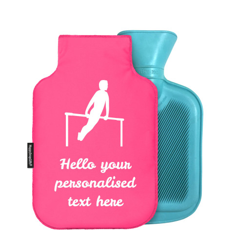 - Mini (750ml) (Gymnastics Icon) - Fuchsia Pink Soft Velvet Polyester Fabric and Removable Cover (Personalised with Text)