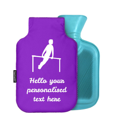 - Mini (750ml) (Gymnastics Icon) - Purple Soft Velvet Polyester Fabric and Removable Cover (Personalised with Text)