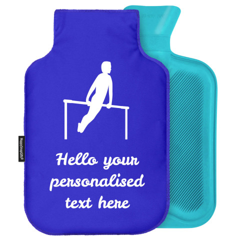 - Standard (2 Litre) (Gymnastics Icon) - Royal Blue Soft Velvet Polyester Fabric and Removable Cover (Personalised with Text)