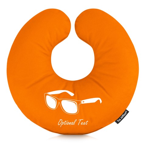 (25cm) (Sunglasses Icon) Burnt Orange Soft Velvet Polyester Fabric (Personalised with Text)