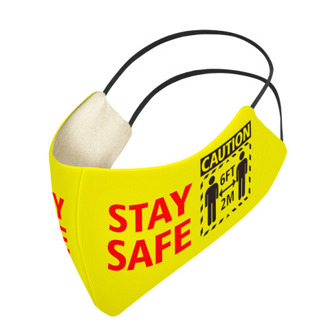 Adult Size - Yellow Water Resistant Polyester Fabric (3 Layer Cotton, Polypropylene & Polyester Construction)
