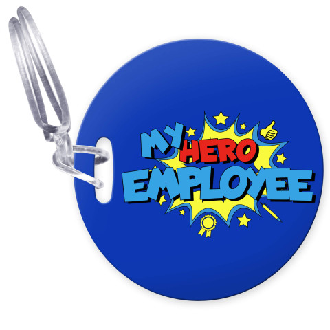 (10cm Circle) (Employee) with Clear Loop (Personalised with Text)