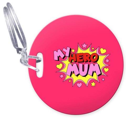 (10cm Circle) (Mum) with Clear Loop (Personalised with Text)
