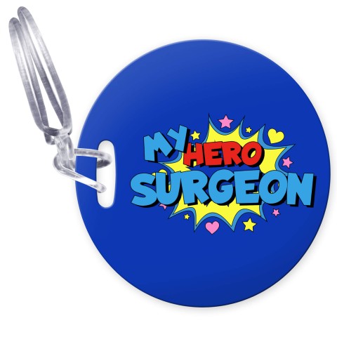 (10cm Circle) (Surgeon) with Clear Loop (Personalised with Text)