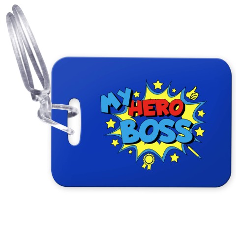 (10cm x 7cm) (Boss) with Clear Loop (Personalised with Text)