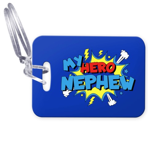 (10cm x 7cm) (Nephew) with Clear Loop (Personalised with Text)