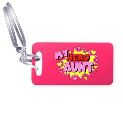 (9cm x 4.5cm) (Aunt) with Clear Loop (Personalised with Text)