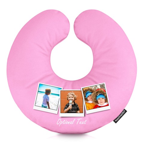 (30cm) (Polaroid Style Photo Print) Baby Pink Soft Velvet Polyester Fabric (Optional Personalised Gift Text)