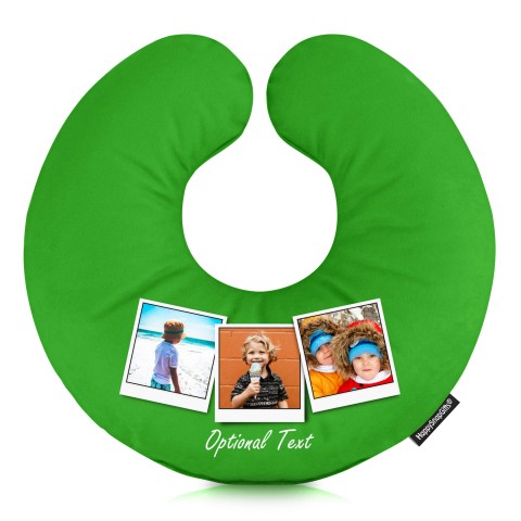 (30cm) (Polaroid Style Photo Print) Bright Green Soft Velvet Polyester Fabric (Optional Personalised Gift Text)