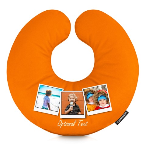 (30cm) (Polaroid Style Photo Print) Orange Soft Velvet Polyester Fabric (Optional Personalised Gift Text)