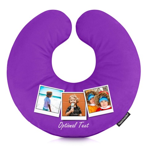 (30cm) (Polaroid Style Photo Print) Purple Soft Velvet Polyester Fabric (Optional Personalised Gift Text)