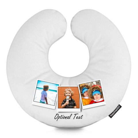 (30cm) (Polaroid Style Photo Print) White Soft Velvet Polyester Fabric (Optional Personalised Gift Text)