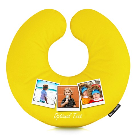 (30cm) (Polaroid Style Photo Print) Yellow Soft Velvet Polyester Fabric (Optional Personalised Gift Text)