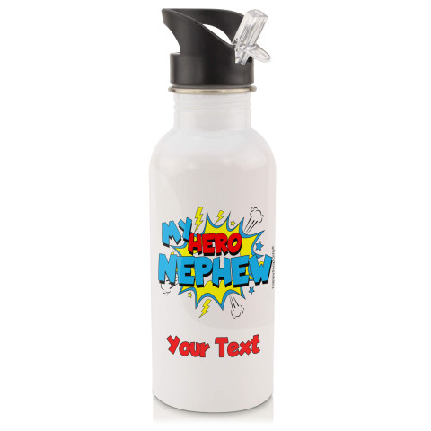 in White with Drinking Straw (Nephew) (Personalised with Text)