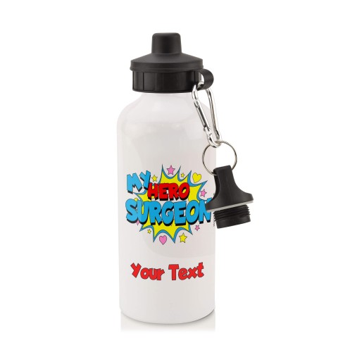 in White (600ml) with Screw Cap (Surgeon) (Personalised with Text)