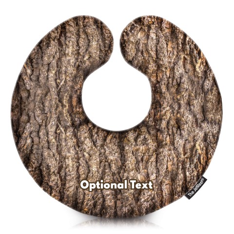 (30cm) with Bark Design Soft Velvet Polyester Fabric (Personalised with Text)