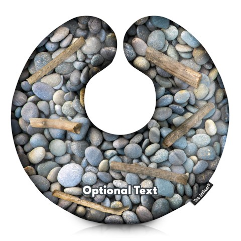 (30cm) with Pebbles Design Soft Velvet Polyester Fabric (Personalised with Text)