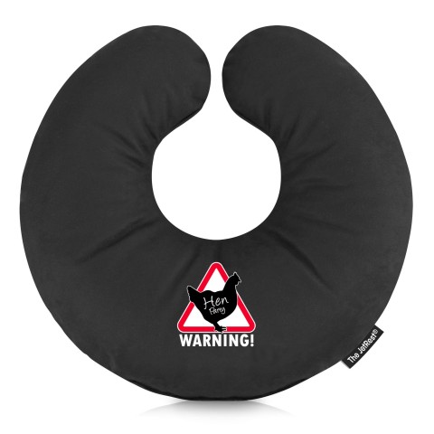 (30cm) (Hen Party Icon) Black Soft Velvet Polyester Fabric (Personalised with Text)