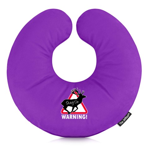 (30cm) (Stag Do Icon) Purple Soft Velvet Polyester Fabric (Personalised with Text)
