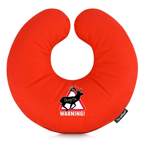 (30cm) (Stag Do Icon) Red Soft Velvet Polyester Fabric (Personalised with Text)