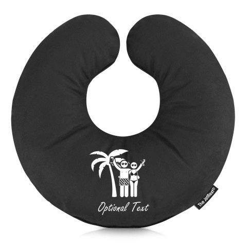 (30cm) (Mr & Mrs Cheers) Black Soft Velvet Polyester Fabric (Personalised with Text)