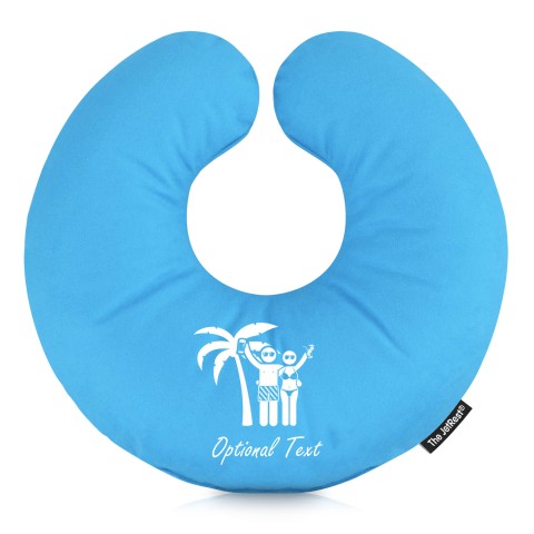 (30cm) (Mr & Mrs Cheers) Sky Blue Soft Velvet Polyester Fabric (Personalised with Text)