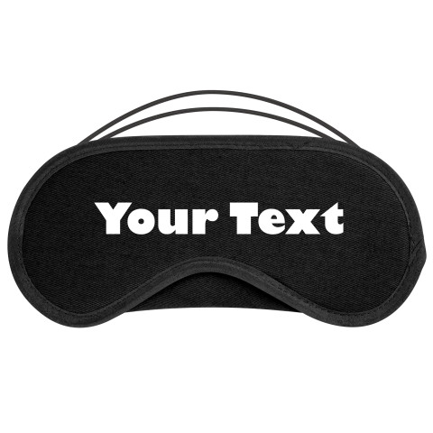- Black Cotton Fabric Personalised with Text