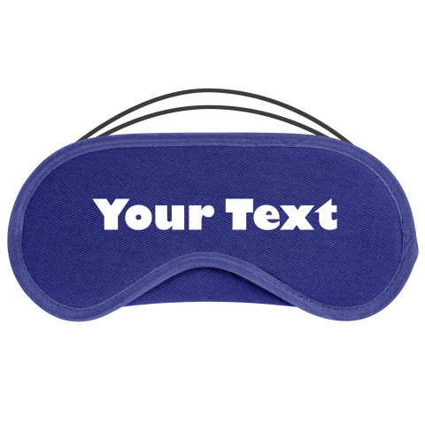 - Blue Cotton Fabric Personalised with Text