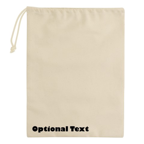 - Natural Cotton Fabric Personalised with Text