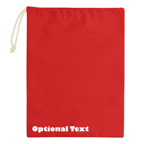 - Red Cotton Fabric Personalised with Text