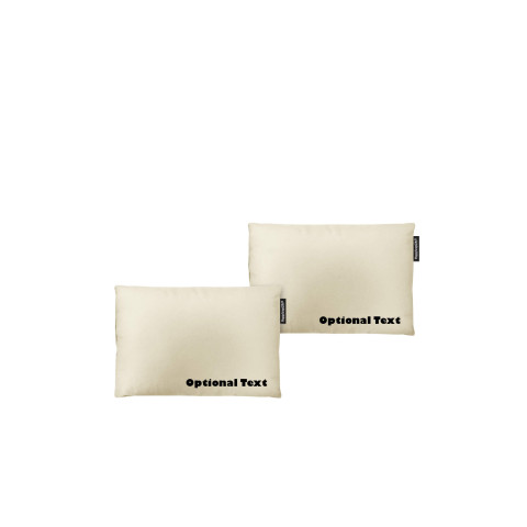 - 30cm x 20cm Twin Pack and Removable Cover with Zip - Natural Cotton Fabric (Personalised with Text)