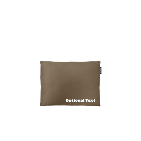 - 40cm x 30cm and Removable Cover with Zip - Mole Brown Luxury Cotton Fabric (Personalised with Text)