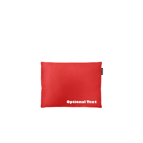 - 40cm x 30cm and Removable Cover with Zip - Red Cotton Fabric (Personalised with Text)