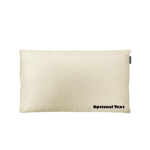 - 70cm x 40cm (Deep Filling) and Removable Cover with Zip - Natural Cotton Fabric (Personalised with Text)